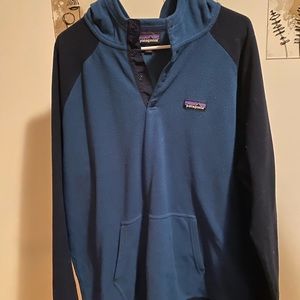 Patagonia Snap Hoodie Two-Tone MENS XL in Blue